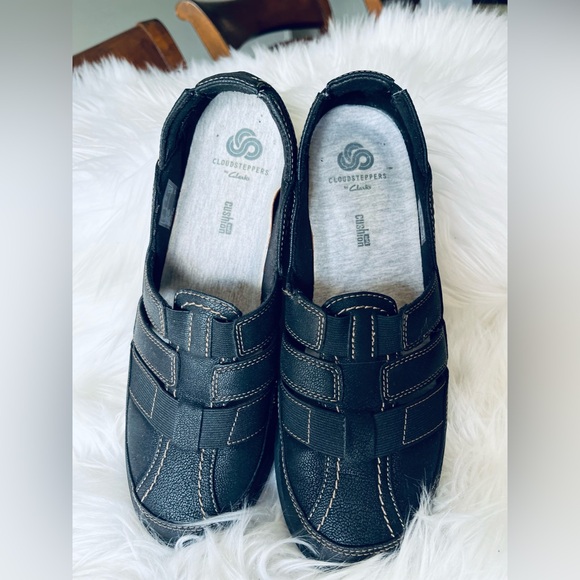 Cloudsteppers By Clarks Sillian Stork Women's Size 8 M Black Slip On Shoes - Picture 5 of 9